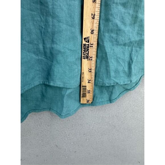 NWT Sigrid Olsen Womens Oversized Green Linen Sleeveless Halter Tank Dress XS - Picture 5 of 8